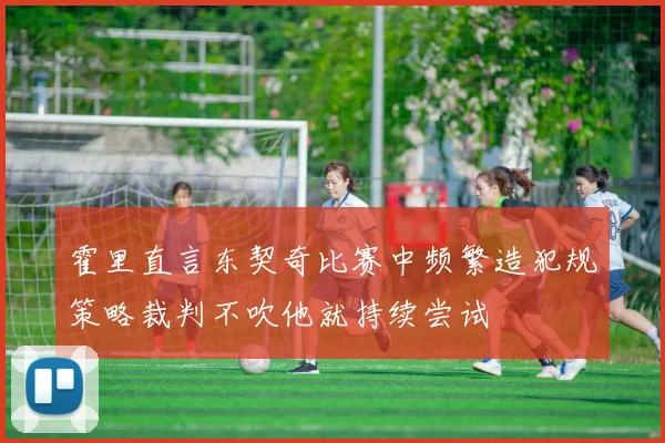 霍里直言东契奇比赛中频繁造犯规策略裁判不吹他就持续尝试